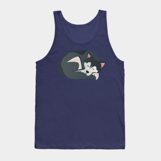 The Sleeping Husky - Digital Illustration Of a Siberian Husky Tank Top